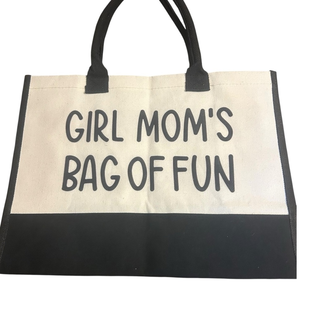 Girl‎ Mom's Bag of Fun Tote Bag Canvas Travel Beach Grocery Shoulder Bag